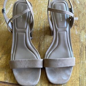 Vince Camuto Tan Strappy Heels